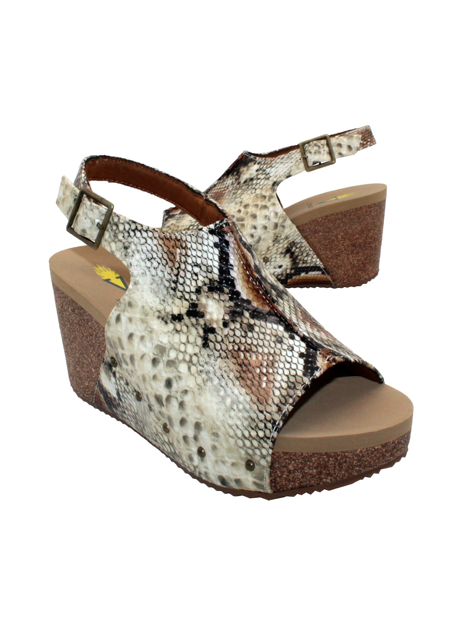 Volatile hot sale snakeskin wedges