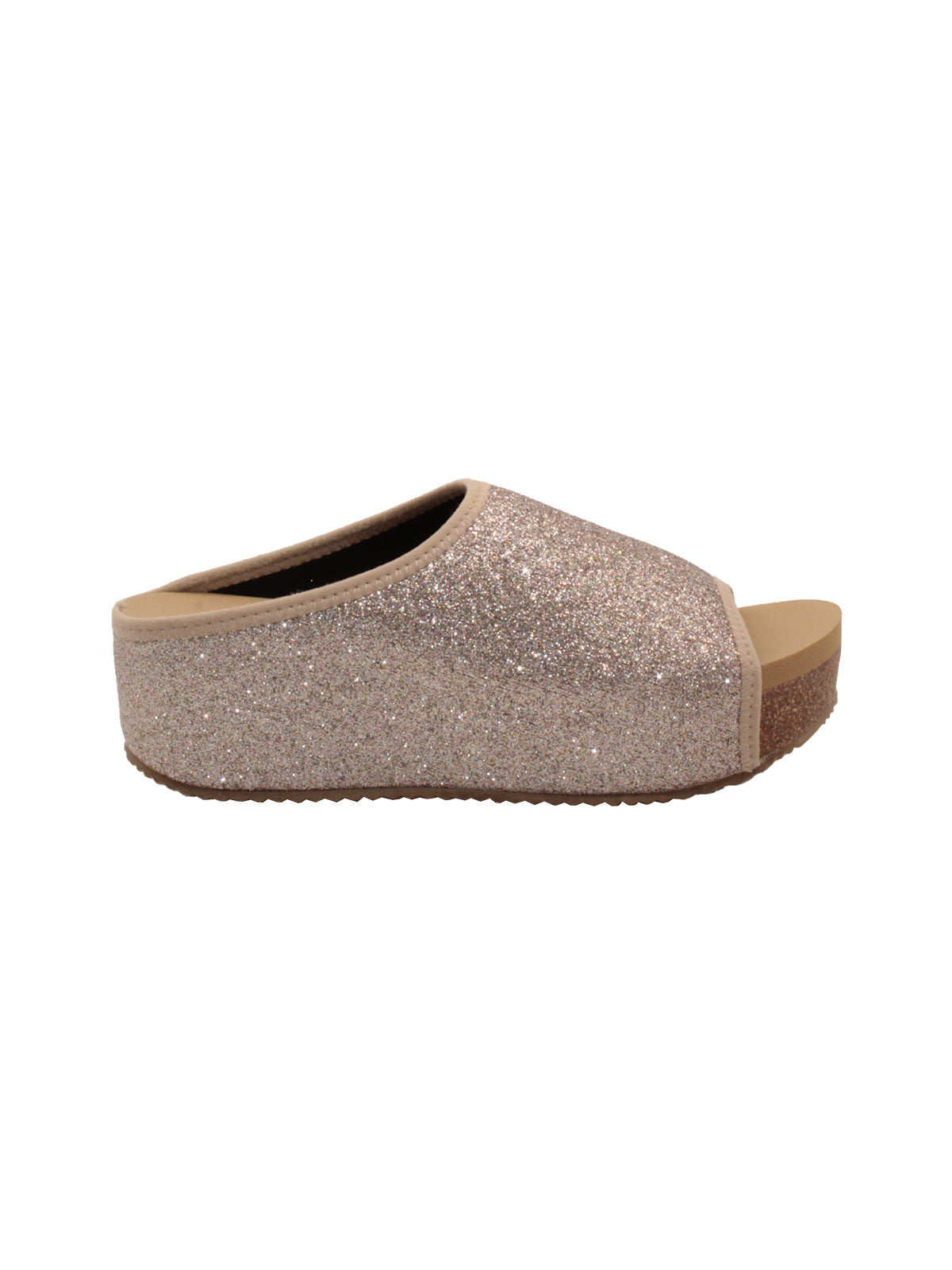 Volatile’s Festina open toe slide in sparkling stretch knit was an instant hit when it first launched and has since become one of our classic styles, offering total comfort in a chic silhouette with a shimmer to keep things joyful. The soft, stretch knit upper gently hugs the foot while our signature ultra comfort EVA insole keeps soles restful, even after a full day of being on your feet. Perfect for all day special events. blush 